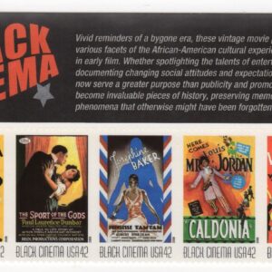 Scott #4340a (4337-4340) Black Cinema Title Block of 5 Stamps - MNH