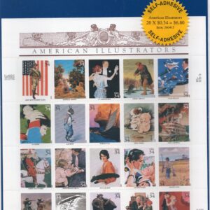 Scott #3502 American Illustrators Sheet of 20 Stamps - Sealed Blue