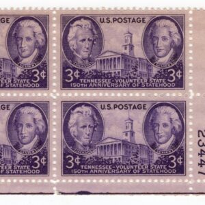 Scott #941 Tennessee Jackson Sevier Block of 4 Stamps - MNH P#23447 LR