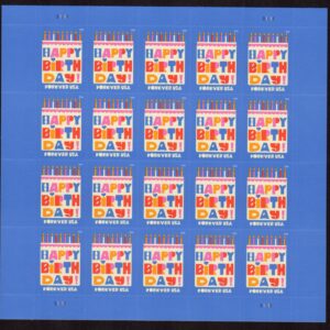 USPS Happy Birthday Full Sheet of 20 Forever Stamps - MNH In Stock (6069)