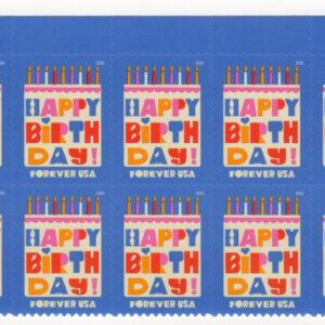 Scott #6069 Happy Birthday Plate Block of 10 Forever Stamps - MNH