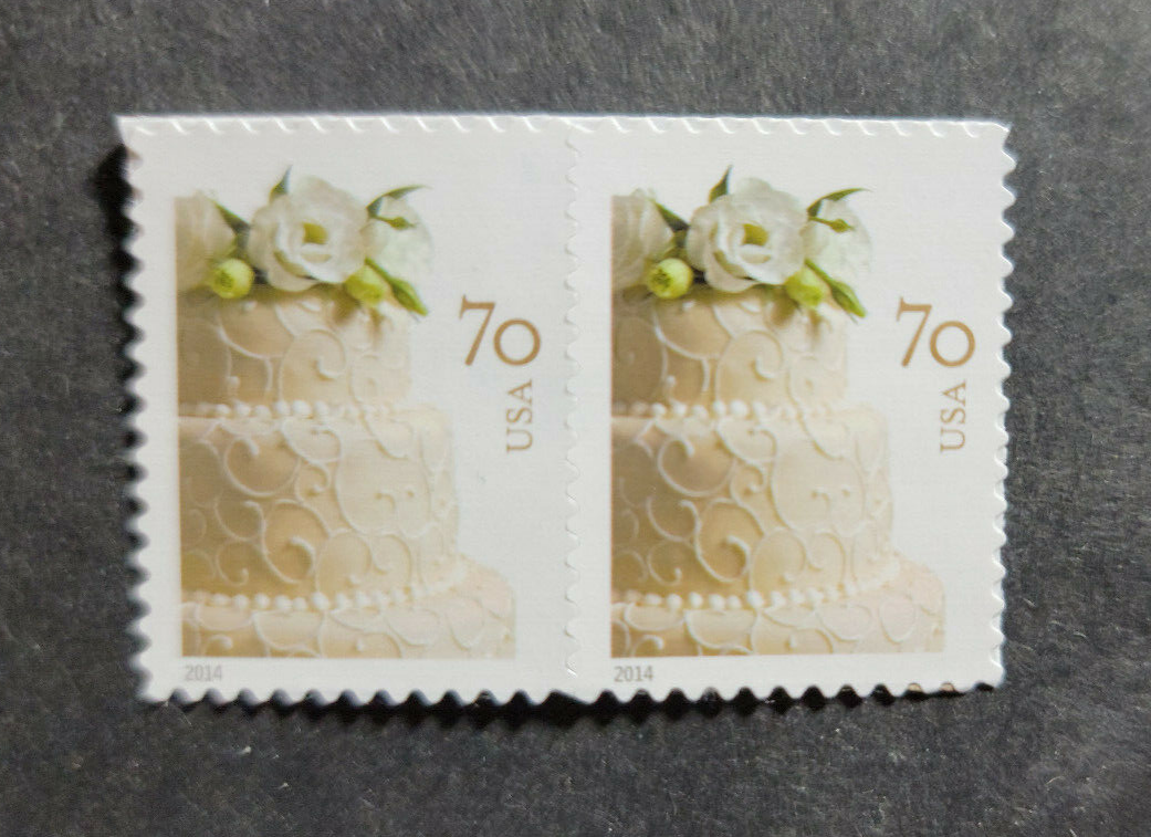 Scott #4867 70¢ WEDDING CAKE - Pair of Stamps - MNH #1