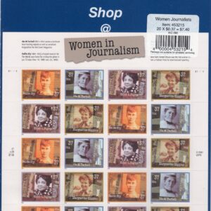 Scott #3668a (3665-68) Women In Journalism Sheet of 20 Stamps - Sealed Blue