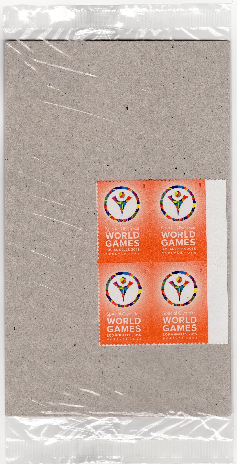 Scott #4986 Special Olympics Plate Block of 4 Forever Stamps - Sealed