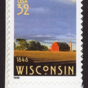 Scott #3206 Wisconsin Single Stamp - MNH w/Plate Position