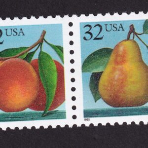 Scott #2487-2488b Peach & Pear Booklet Pair of Stamps - MNH