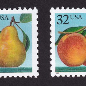 Scott #2487-2488b Peach & Pear Pair of Stamps - MNH