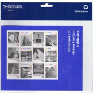 Scott #3910 Masterworks of American Architecture Sheet of 12 Stamps Sealed Blue