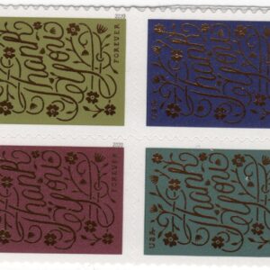 Scott #5522a (5519-5522) Thank You Block of 4 Forever Stamps - MNH