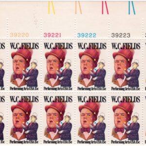 Scott #1803 W.C. Fields Plate Block of 12 Stamps - MNH
