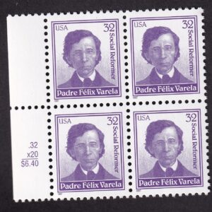 Scott #3166 Padre Felix Varela Block of 4 Stamps - MNH w/Price