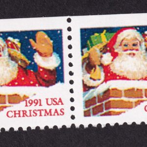 Scott #2580-2581a Santa in Chimney Booklet Pair of Stamps - MNH