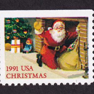 Scott #2584 Santa Kneeling with Bag Booklet Single Stamp - MNH