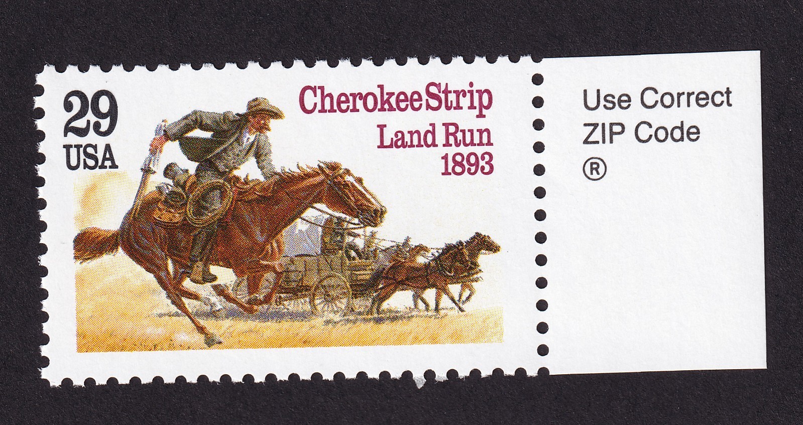 Scott #2754 Cherokee Strip Land Run Zip Single Stamp - MNH