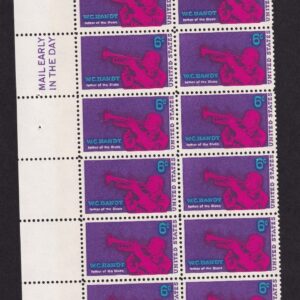 Scott #1372 W. C. Handy Plate Block of 20 Stamps - MNH P#30714 UL