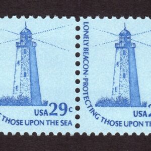 Scott #1605 Sandy Hook Lighthouse Pair of Stamps - MNH
