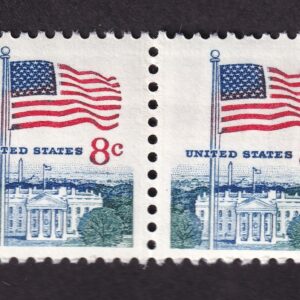 Scott #1338F Flag Over White House Pair of Stamps - MNH