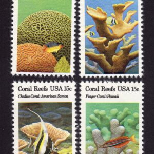 Scott #1830a (1827-30) Coral Reef Set of 4 Single Stamps - MNH