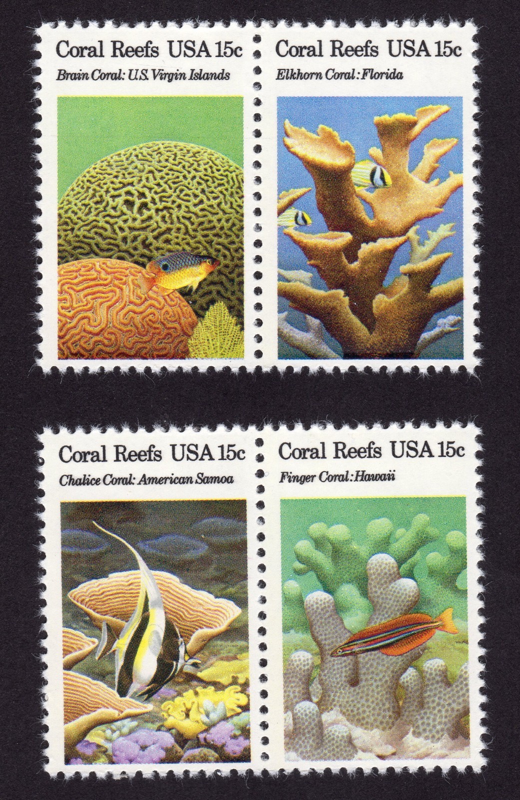Scott #1830a (1827-30) Coral Reef Set of 4 Stamps - MNH (2 horizontal strips)