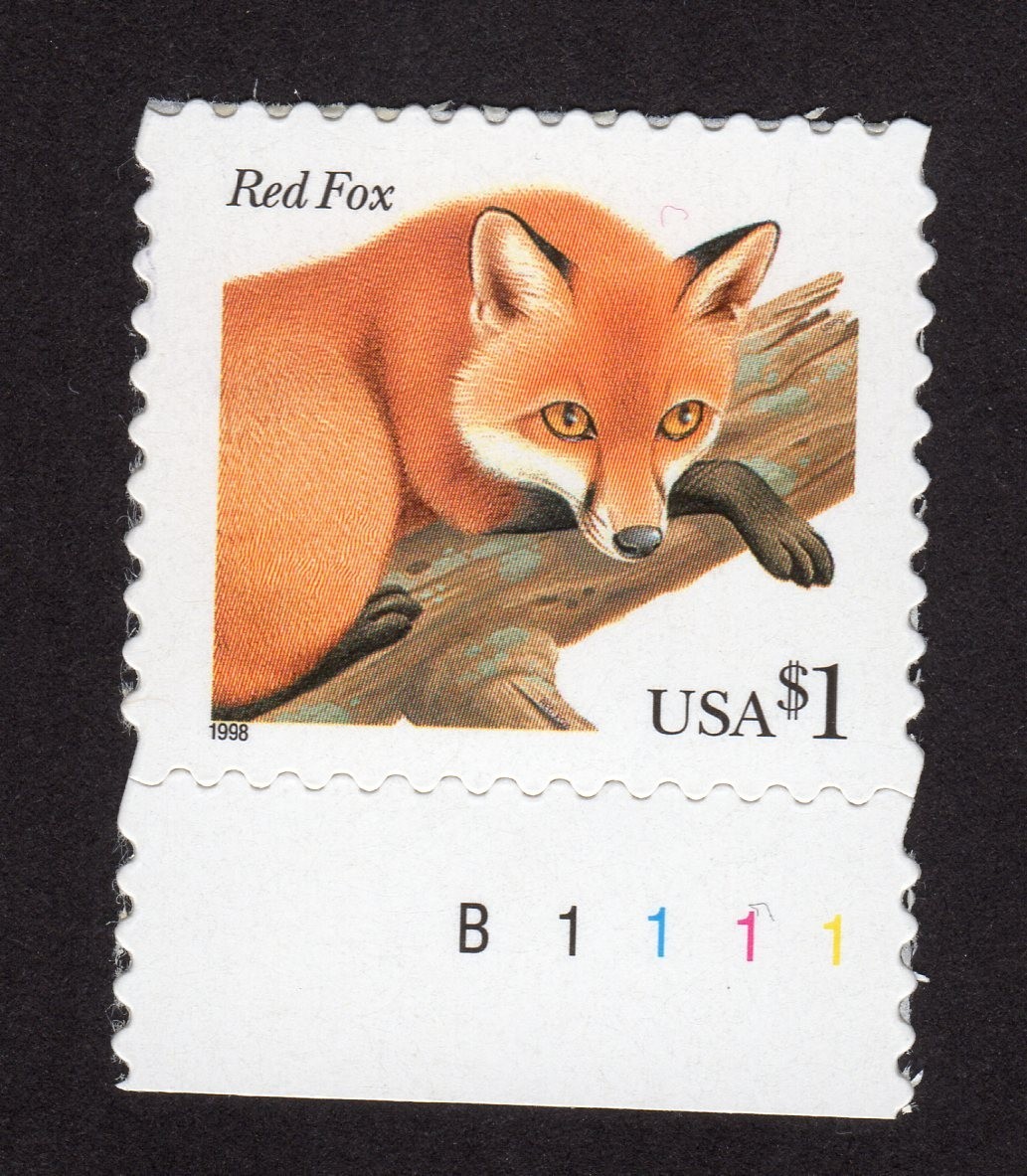 Scott #3036 Red Fox Single Stamp - MNH w/Plate #