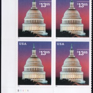 Scott #3648 $13.65 Capitol Dome at Dusk Plate Block of 4 Stamps - MNH (LL)