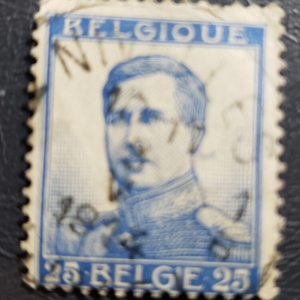 Stamp Europe Belgium 1912 King Albert I A45 sc 105 25c