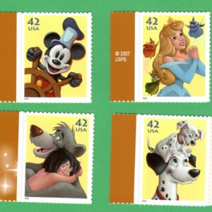 Scott #4342-4345a Disney Imagination Set of Single Stamps - MNH w/left selvage