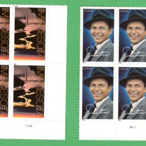 Scott #4265 FRANK SINATRA & Minnesota Plate Block of 4 Stamps - MNH LR