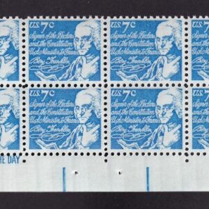 Scott #1393D Benjamin Franklin Plate Block of 20 Stamps - MNH P#33423 LL