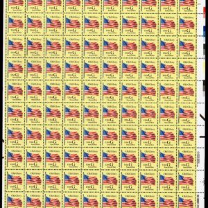 Scott #2879 Old Glory Black "G" Sheet of 100 Stamps - MNH P#11111 UR