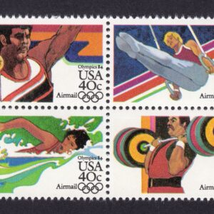 Scott #c108b (c105) 1984 Summer Olympics Airmail Block of 4 stamps - MNH