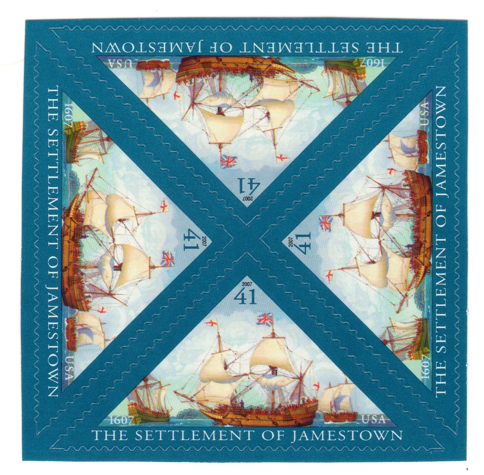 Scott #4136 Settlement of Jamestown Block of 4 Stamps - MNH