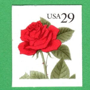 Scott #2490 29¢ Red Rose Single Booklet Stamp - MNH