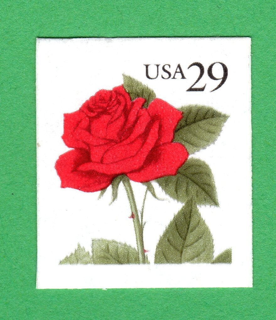 Scott #2490 29¢ Red Rose Single Booklet Stamp - MNH