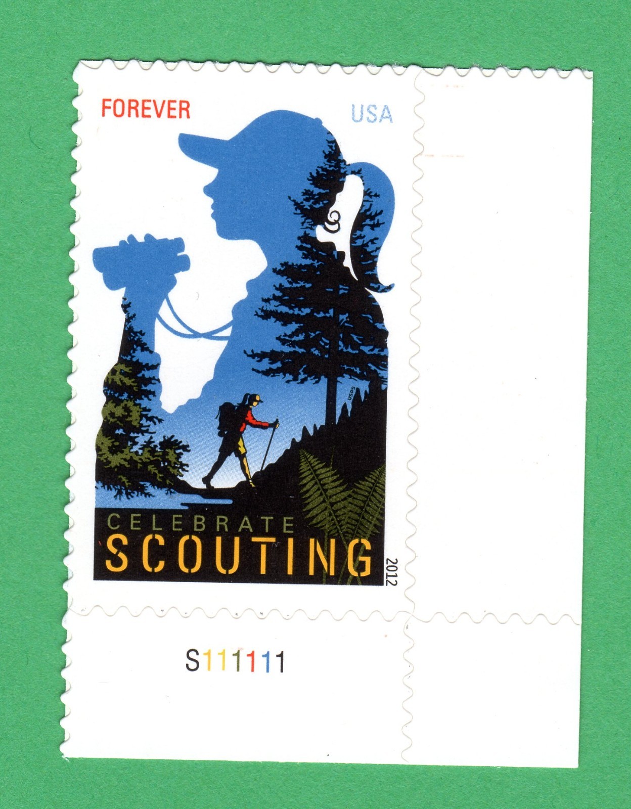 Scott #4691 Girl Scouting Plate # Single Stamp - MNH LR
