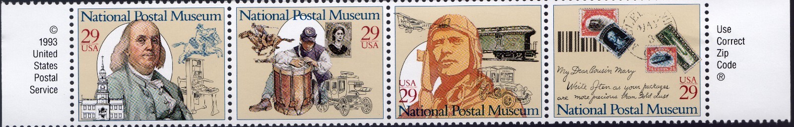 Scott #2782a National Postal Museum Strip of 4 Stamps - MNH