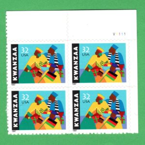 Scott #3175 Kwanzaa Plate Block of 4 Stamps - MNH UR