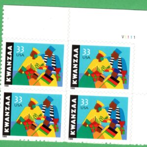Scott #3368 Kwanzaa Plate Block of 4 Stamps - MNH UR