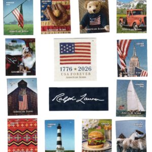 Scott #6106 American Icons Set of 13 Single Forever Stamps - MNH Image cut