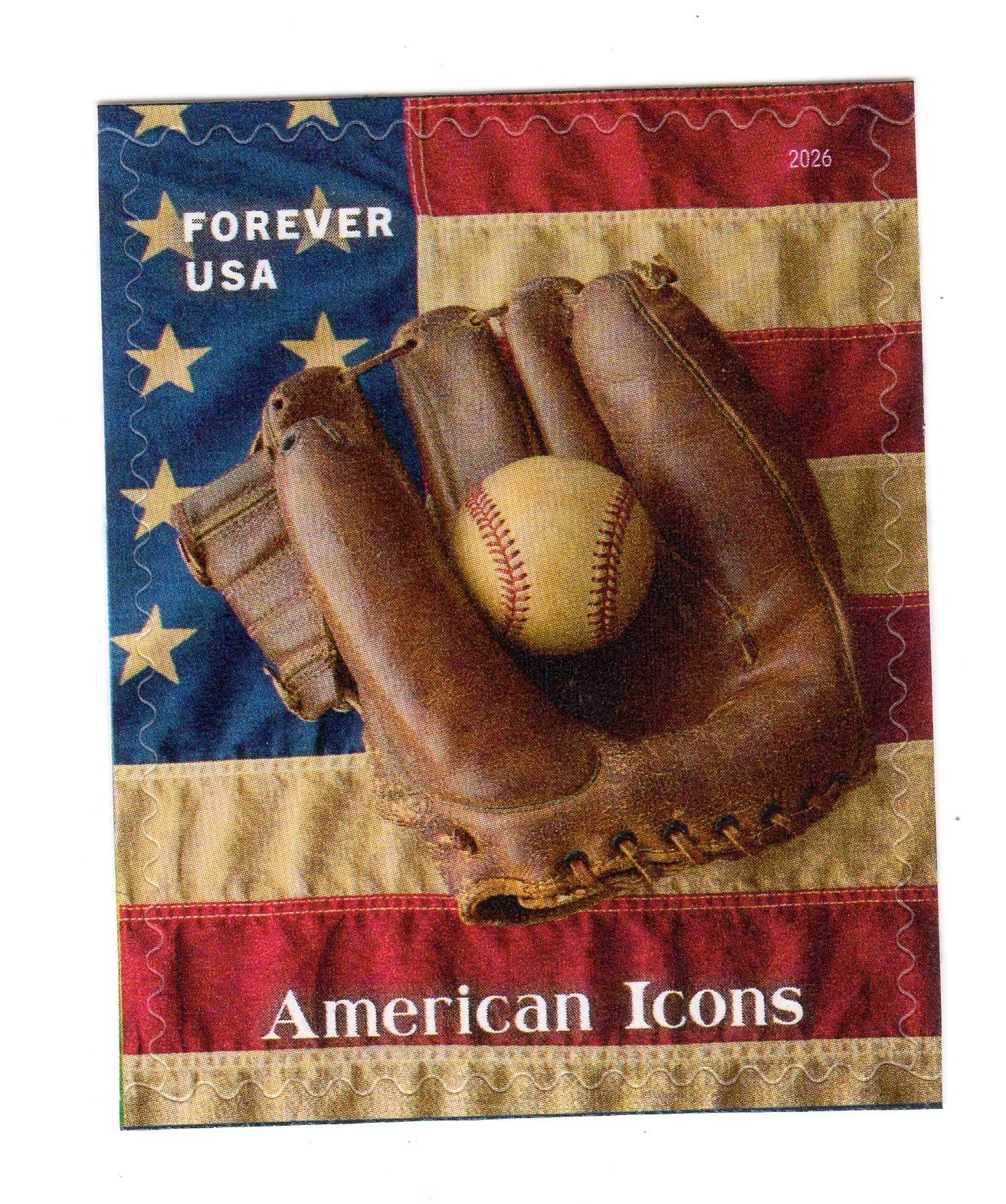 Scott #6106 American Icons Lauren Jackie Robinson Glove Single Forever Stamp MNH