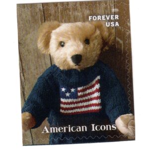 Scott #6106 American Icons Teddy Bear Flag Sweater Single Forever Stamp - MNH