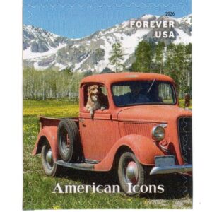Scott #6106 American Icons Man & Dog Pickup Truck Single Forever Stamp - MNH