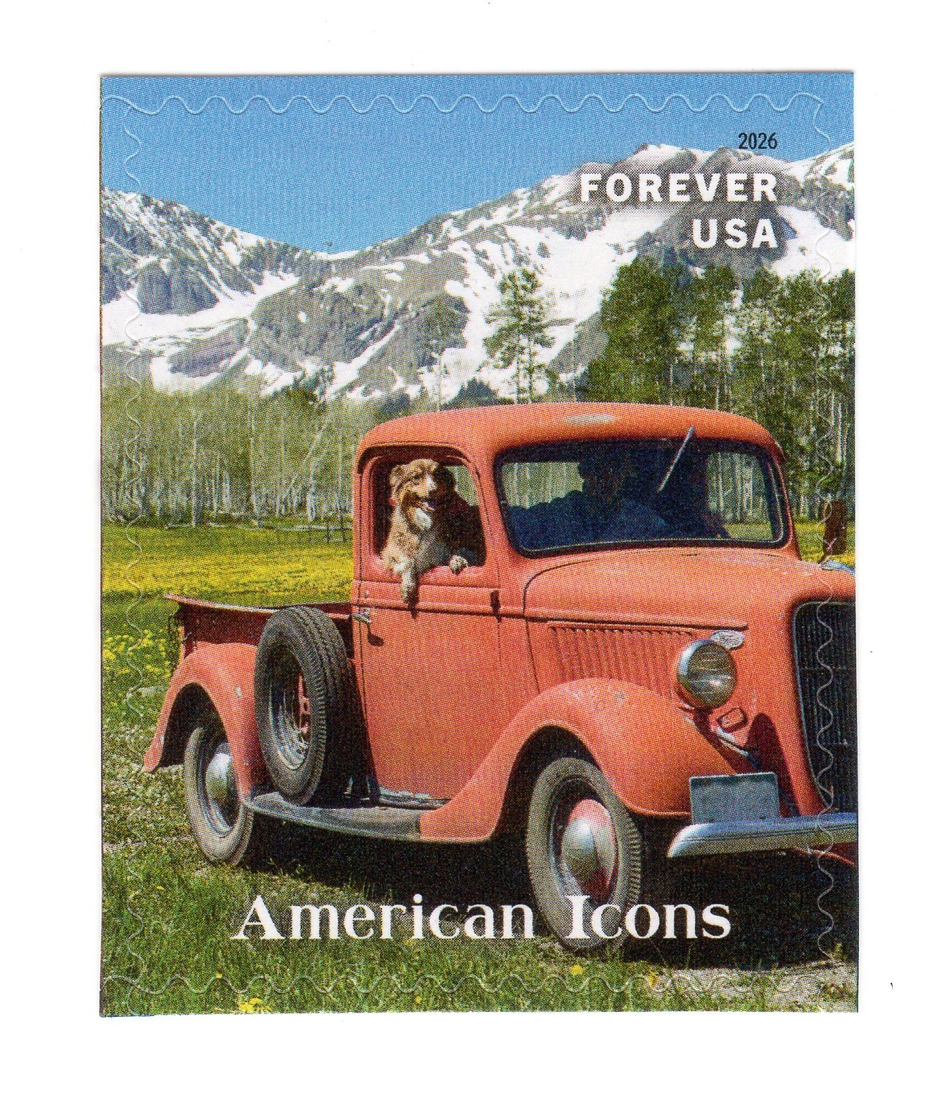 Scott #6106 American Icons Man & Dog Pickup Truck Single Forever Stamp - MNH