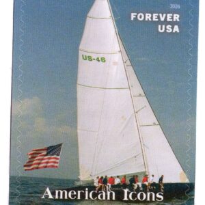 Scott #6106 American Icons Flag on Racing Sailboat Single Forever Stamp - MNH