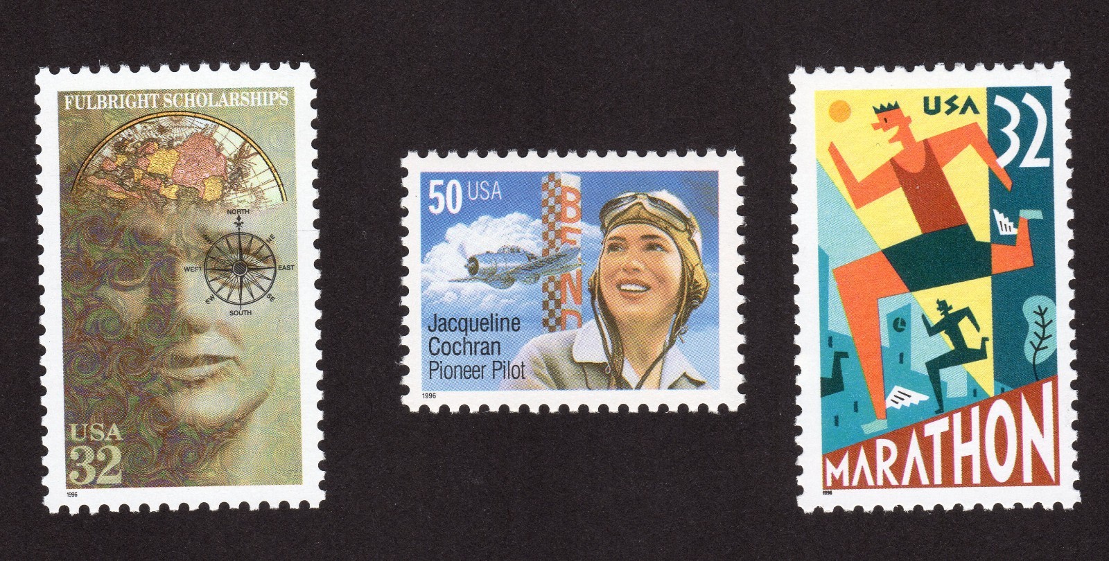 Scott #3065-3066-3067 Fulbright Cochran Marathon Single Stamps - MNH