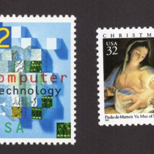 Scott #3106-3107 Computer Technology Madonna and Child Single Stamps - MNH