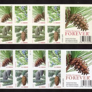 Scott #4481b (4478) Evergreen Trees Booklet of 20 Stamps - MNH Genuine & Fake