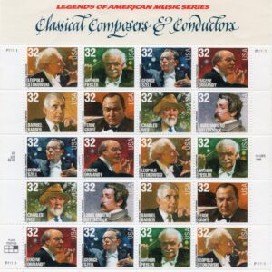 Scott #3165a Classical Composers & Conductors Sheet of 20 Stamps - MNH