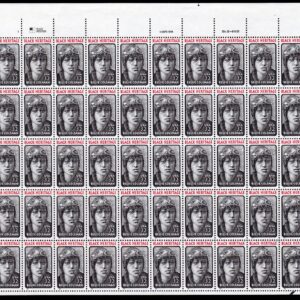 Scott #2956 Bessie Coleman Sheet of 50 Stamps - MNH P#1 Top