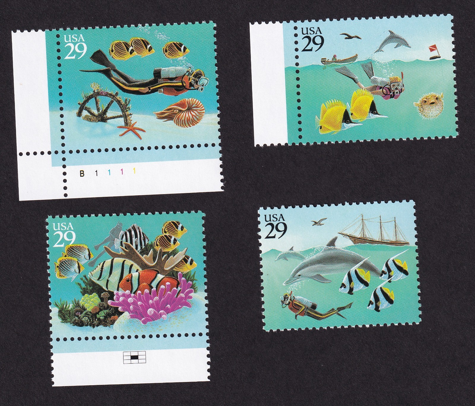 Scott #2863-2866 Wonders Of The Sea Set of 4 Stamps - MNH #1